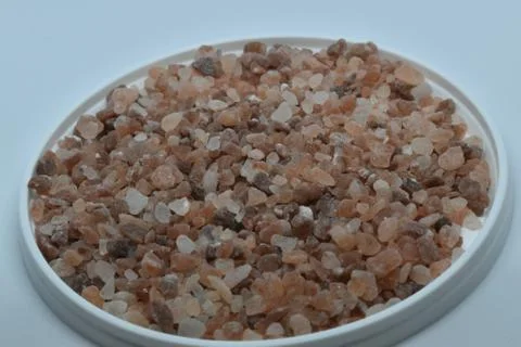 Closeup view of Crystal salt.Sea rough salt Stock Photos