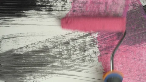 Closeup view of drawing on canvas Stock Footage 99430663