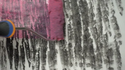 Closeup view of drawing on canvas Stock Footage 99518115