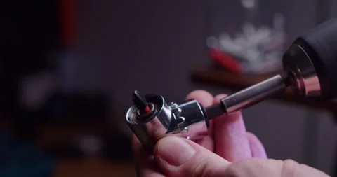 Closeup view of a Drill Bit Attachment designed specifically for precisionbased Stock Footage 297952843