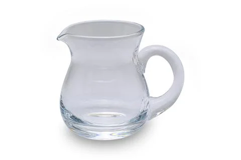 Closeup view of empty single small glass jar. Stock Photos