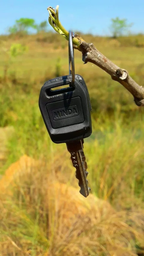 Closeup view of hanging key Stock Footage 127622549