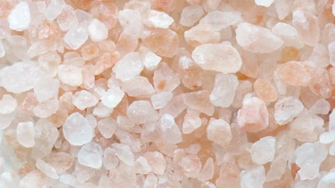 Closeup view of Himalayan salt crystals. Natural rock salt Stock Footage 310712948