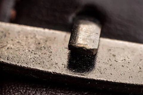 Closeup view of metal texture highlighting intricate details and natural Stock Photos