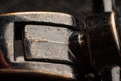 Closeup view of metallic texture showcasing intricate details and natural wear Stock Photos
