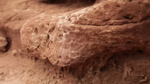 Closeup view of orange reck and mineral Stock Footage 165370797