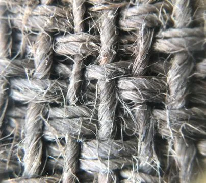 Closeup view of the pattern on the jute cloth Stock Photos