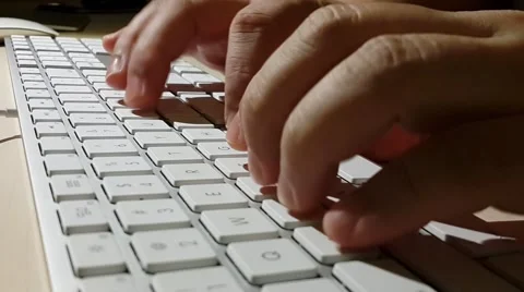 Closeup view of person typing Stock Footage 43099019