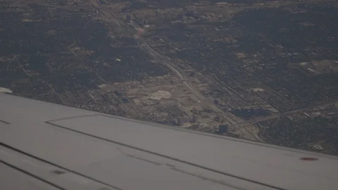 Closeup View On Plane Wing Stock Footage 118096083