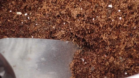 A CloseUp View of Potting Soil Mix Used for Gardening Projects Stock Footage 294145307