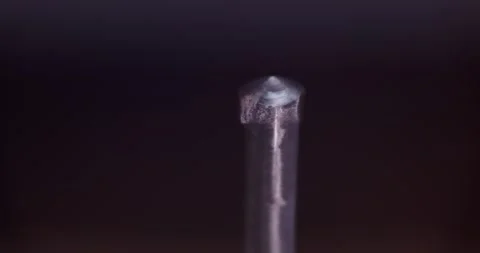 CloseUp View of a Precision Drill Bit Used for Manufacturing Processes and Stock Footage 297953014