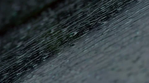 CloseUp View of Raindrops on a Dark Surface Capturing Vibrant Detail and Beauty Stock Footage 309226689