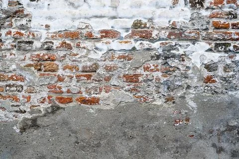 Closeup view of the red wall. Abstract pattern of a brick wall Stock Photos