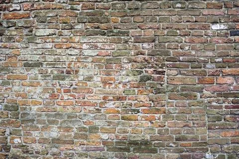 Closeup view of the red wall. Abstract pattern of a brick wall Stock Photos