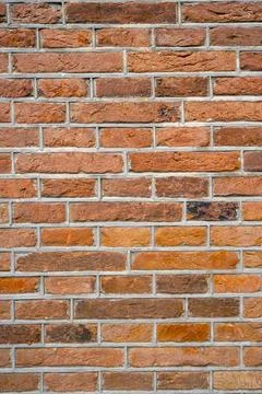Closeup view of the red wall. Abstract pattern of a brick wall Stock Photos