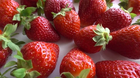 Closeup view of ripe strawberry Stock Footage 330959774