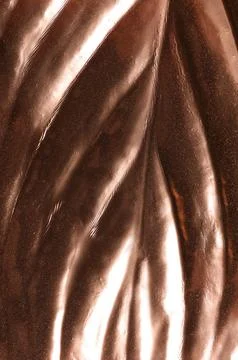 Closeup view of rose gold leaf as background Stock Photos