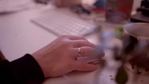 A closeup view showcasing a hand utilizing a smartphone in close proximity to a  Stock-Footage 295933052