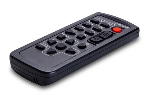 Closeup view of single wireless DSLR camera remote control. Stock Photos