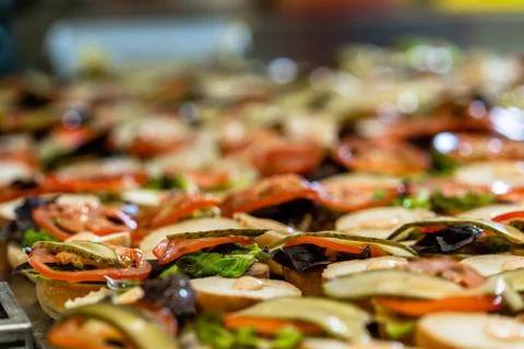 Closeup View of Sliced Bread Spread on the Table with Ingredients on them Photos