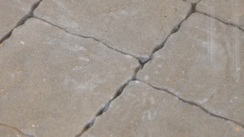 Closeup view of the slow motion of raindrops Stock Footage 116795472