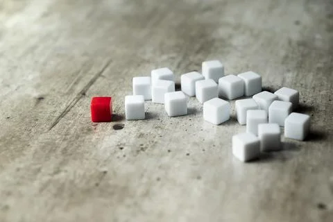 Closeup view of small cubes Stock Photos