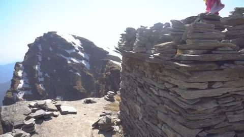 Closeup view of snow covered mountain 動画素材 205813955