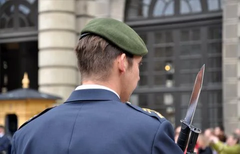 Closeup view of a soldier Stock Photos