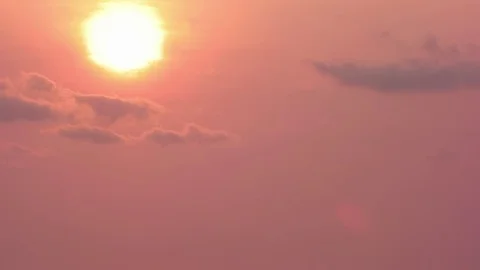 Closeup view of sunset sun and sky Stock Footage 72213687