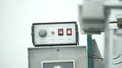 Closeup view switch machine Stock Footage 260865109