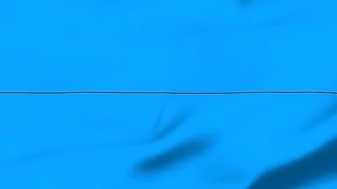 Closeup view of a thin line on a blue fabric background Video stock 343573784