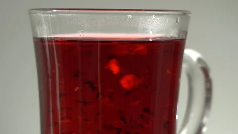 Closeup view video footage of making cup of hot fruit tea. Stock Footage 127161946