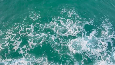 Closeup View Of Waves In The Ocean. - aerial Stock Footage 239537144