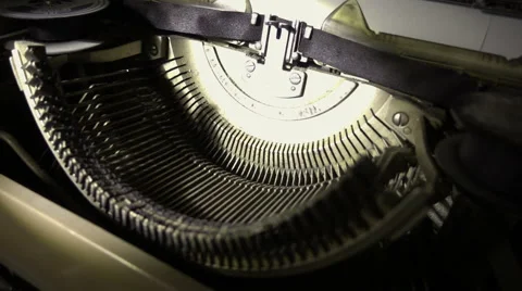Closeup Vintage Typewriter Видео 61383468