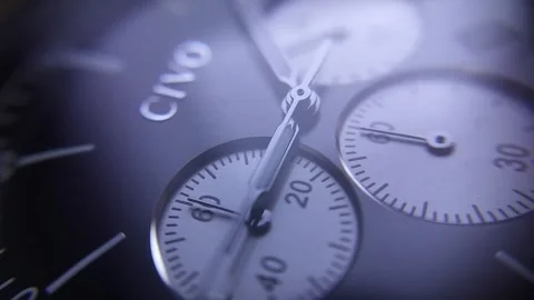 Closeup watch time lapse. luxory metal watch fast timelapse close-up. Stock-Footage 299897685