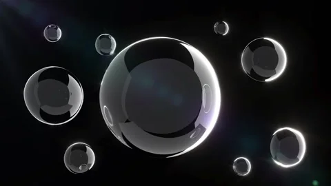 Closeup water bubble Floating in zero gravity. Stock Footage 336762039