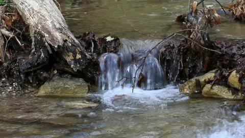 Closeup water cascade Stock Footage 10894406