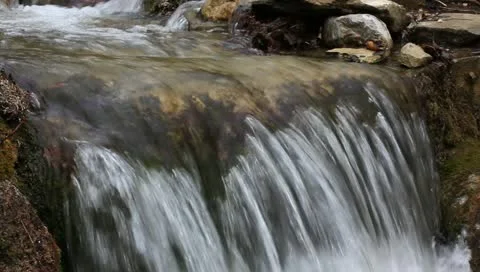 Closeup water cascade on a river Video stock 10894480