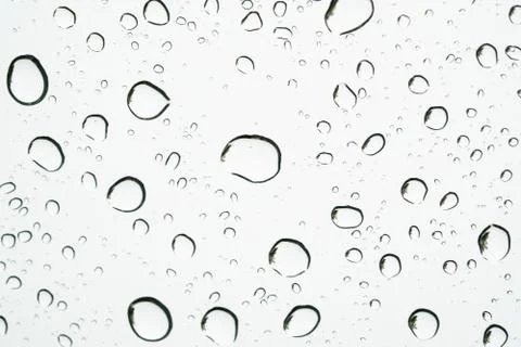 Closeup water drop on window Stock Photos