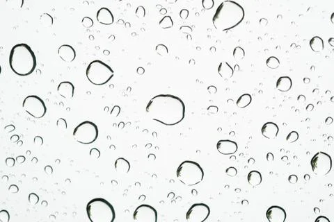 Closeup water drop on window Stock Photos
