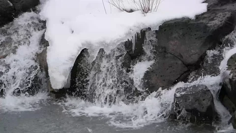 Closeup Water Fall 库存影片 86957817