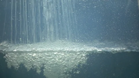 Closeup water falling in slow motion. Stock Footage 104775625