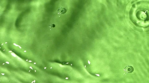 Closeup water surface texture splash, ripples isolated on chroma key background Stock Footage 198302862