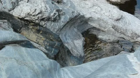 Closeup of Water through Rock Vidéo 12139878