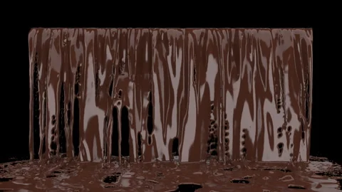 Closeup Waterfall Chocolate liquid material falling Stock Footage 272316632