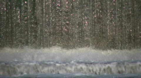 Closeup of waterfall as it breaks into river (High Definition) Stock Footage 365098