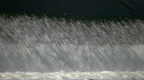 Closeup of waterfall as it breaks into river (High Definition) Stock Footage 365144