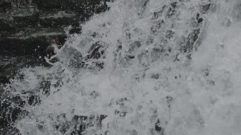 Closeup of waterfall in super slow motion 240fps Stock Footage 88050593