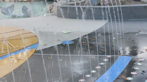 Closeup on Waterfountain Stock Footage 36306647