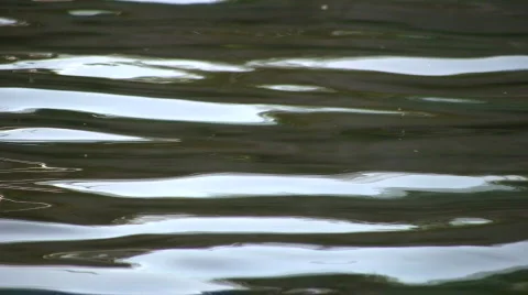 Closeup of water's surface rippling and reflecting sky (High Definition) Stock Footage 364905